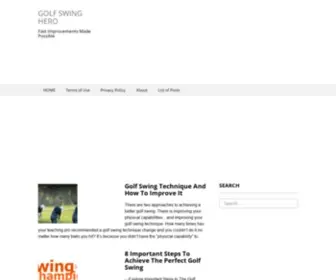 Golfswinghero.com(Fast Improvements Made Possible) Screenshot