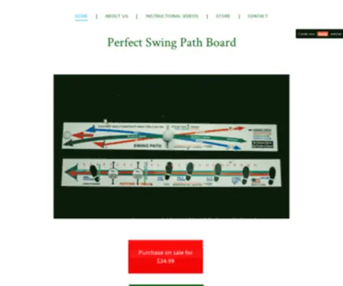 Golftrainingaids.us(Golfing aid Perfect Swing Path Board improves your game by Ned Martin) Screenshot