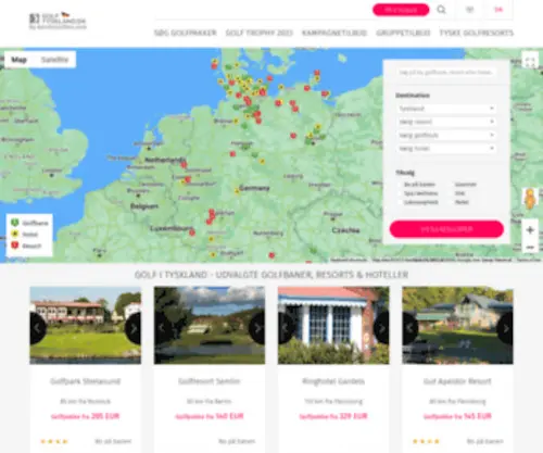 Golftyskland.dk(Golfbaner i Tyskland) Screenshot