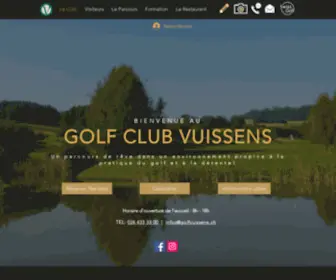 GolfVuissens.ch(Golf Club Vuissens) Screenshot