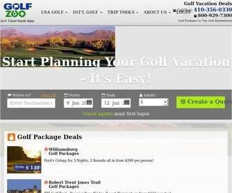 GolfZoo.com(Golf Package Deals and Golf Vacations to all the Top Destinations) Screenshot