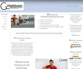 Goliathguitartutorials.com(The easiest way to learn to play difficult guitar) Screenshot