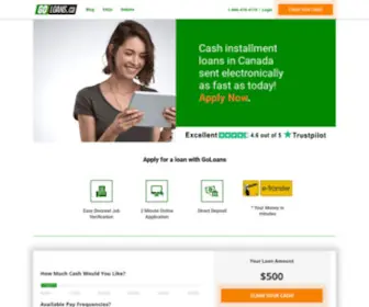 Goloans.ca(Fast Online Installment Loans) Screenshot