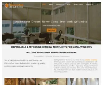 Golumbiashutters.com(Window Blinds) Screenshot