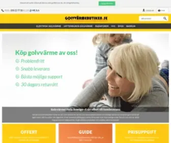 Golvvarmebutiken.se(Energieffektiv och mysig golvvärme till lågt pris) Screenshot