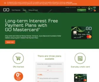 Gomastercard.com.au(Interest Free Payment Plans with GO Mastercard) Screenshot