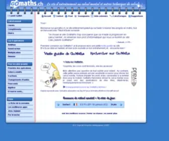 Gomath.ch(Entraînement aux techniques de calculs Entraînement au calcul mental) Screenshot