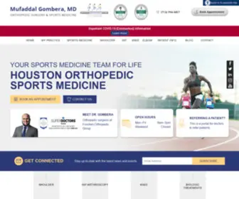 Gomberamd.com(Houston Orthopedic Sports Medicine) Screenshot