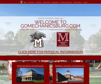 Gomechanicsburg.com(The Official website of the MASD Athletic Department) Screenshot