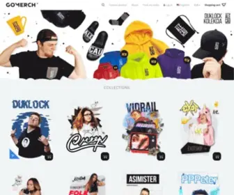 Gomerch.sk(Merchandise by YouTubers and celebrities & custom products) Screenshot