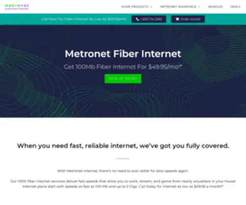 Gometronet.com(Bundle MetroNet Fiber Internet) Screenshot