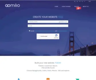 Gomilio.com(Create a free website) Screenshot
