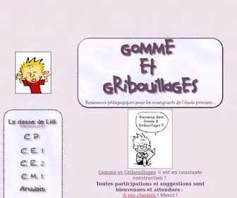 Gommeetgribouillages.fr(Gomme & Gribouillages) Screenshot