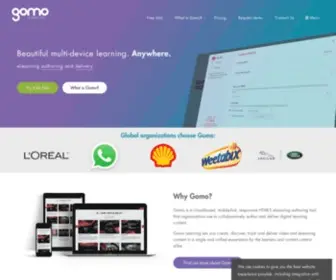 Gomolearning.com(Creating beautiful responsive eLearning has never been so easy) Screenshot