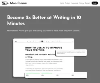 Gomoonbeam.com(Kickstart your next great blog with moonbeam) Screenshot