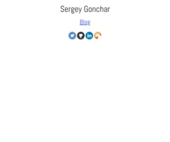 Gonchar.me(Sergey Gonchar) Screenshot
