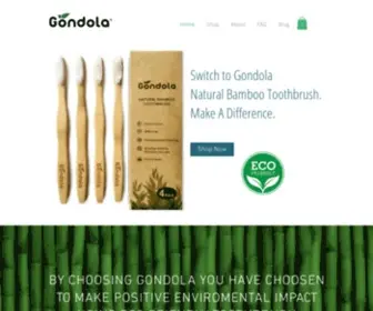 Gondolabamboo.com(Billions of plastic toothbrushes are dumped in landfills and oceans. Switch to Gondola) Screenshot