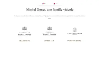 Gonet.fr(Vignobles Michel Gonet) Screenshot