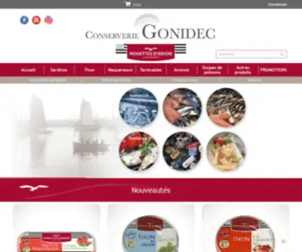 Gonidec.com(Conserverie Gonidec "Les Mouettes d'Arvor") Screenshot