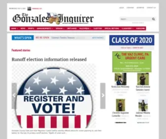 Gonzalesinquirer.com(The Gonzales Inquirer) Screenshot