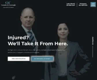 Gonzalezcartwright.com(Personal Injury Lawyers Lake Worth FL) Screenshot