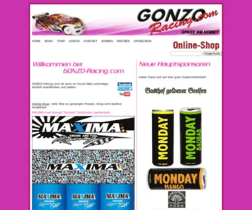 Gonzo-Racing.com Screenshot