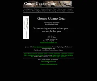 Gonzoguanogear.com(GGG-Your Caving Gear Headquarters) Screenshot