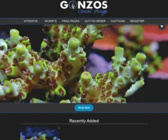 Gonzoscoralfrags.com(Gonzo's Coral Frags) Screenshot