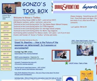 Gonzostoolbox.com(Gonzo's Tool Box) Screenshot