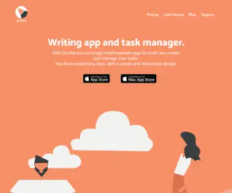Goobapp.com(Writing and task manager in one app) Screenshot