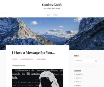 Goobisgoofy.com(Goob Is Goofy) Screenshot