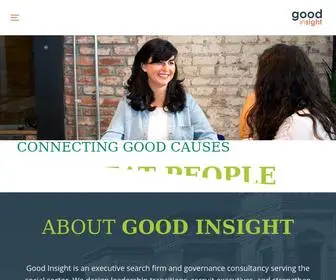 Good-Insight.org(Connecting good causes to great people) Screenshot