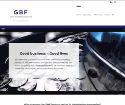 Goodbusinessfoundation.com.au(An initiative of Peter McMullin) Screenshot