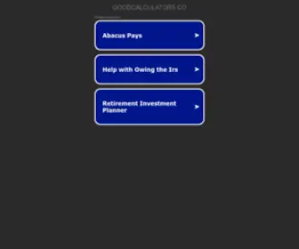 Goodcalculators.co(Goodcalculators) Screenshot