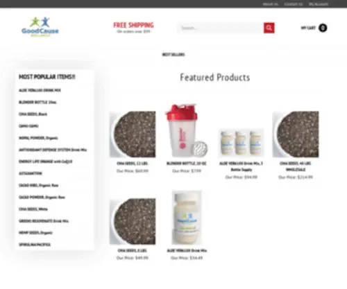 Goodcausewellness.com(CHIA SEEDS ALOE VERA DRINK MIX) Screenshot