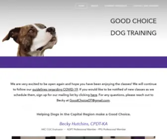 Goodchoicedogtraining.net(Good Choice Dog Training) Screenshot