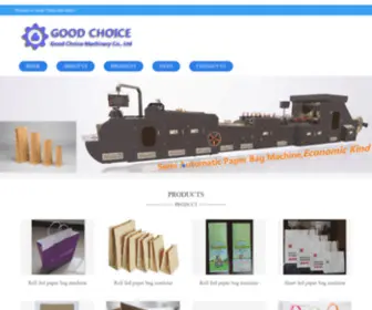 Goodchoicemachinery.com(Paper bag making machine) Screenshot