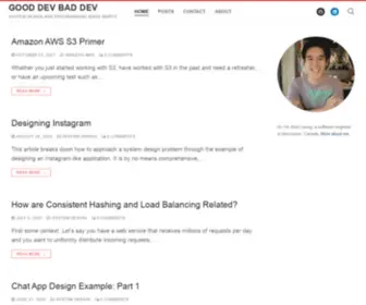 GooddevBaddev.com(System Design and Programming Made Simple) Screenshot