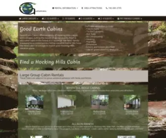 Goodearthcabins.com(Good Earth Cabins) Screenshot