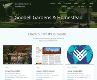 Goodellgardens.org(Goodell Gardens & Homestead) Screenshot