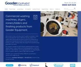 Gooder.co.nz(Commercial laundry equipment and brands for New Zealand industries) Screenshot