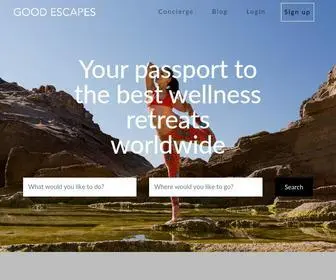 Goodescapes.com(From luxury spas to yoga retreats) Screenshot