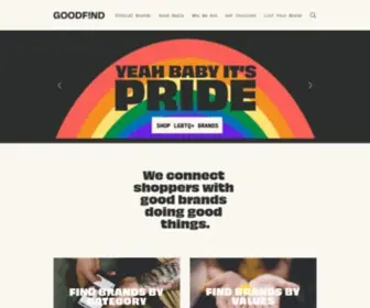 Goodfind.io(Ethical alternatives to everything) Screenshot