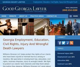 Goodgeorgialawyer.com(Williams Oinonen LLC) Screenshot