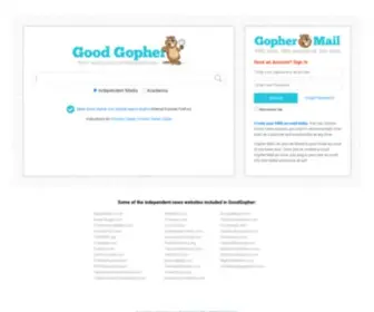 Goodgopher.com(The world's first search engine) Screenshot