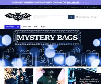 Goodgoth.com(Women's Gothic Clothing store) Screenshot