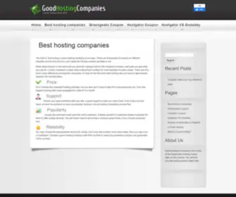 Goodhostingcompanies.com(Best Hosting Companies) Screenshot