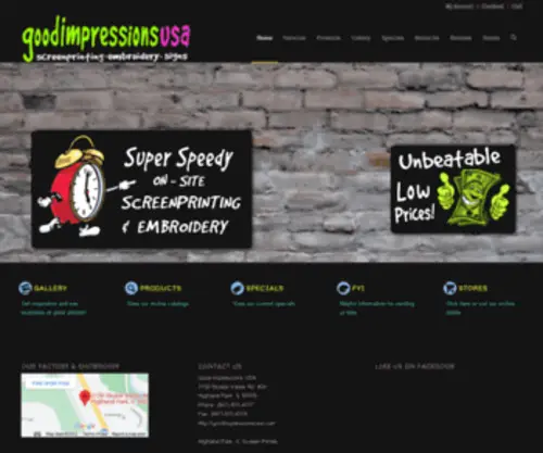 Goodimpressionsusa.com(Screen Printer in Highland Park) Screenshot