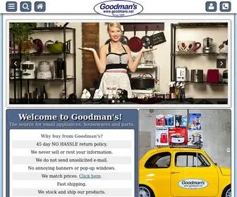 Goodmans.net(Goodman's Small Appliances Housewares and Parts) Screenshot