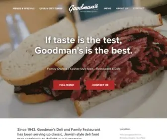 Goodmansdeli.net(Goodman's Deli) Screenshot